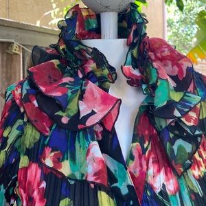 Ruffled floral shirt